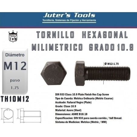 Tornillo Hexagonal M Grado