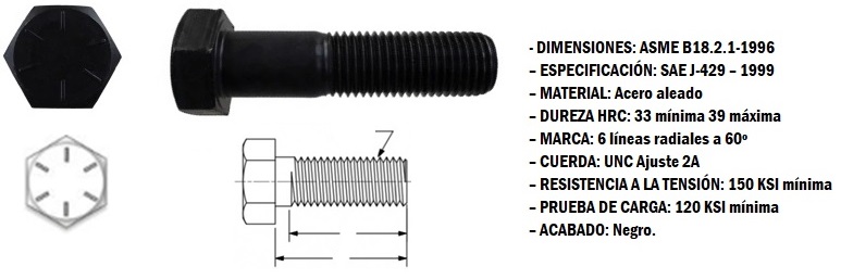 TORNILLO HEXAGONAL G8