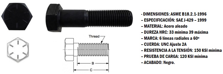 TORNILLO GRADO 8