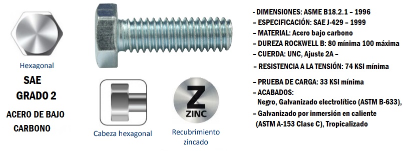 TORNILLO G2 GALVANIZADO