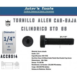 ALLEN CILINDRICO CAB-BAJA 1/4-20" GRADO 8