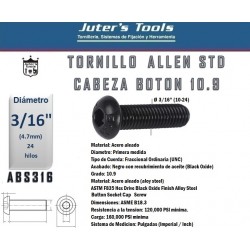 ALLEN CILINDRICO BOTON 3/16" (10-24) GRADO 10.9