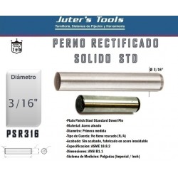 PERNO SOLIDO RECTIFICADO STD 3/16"