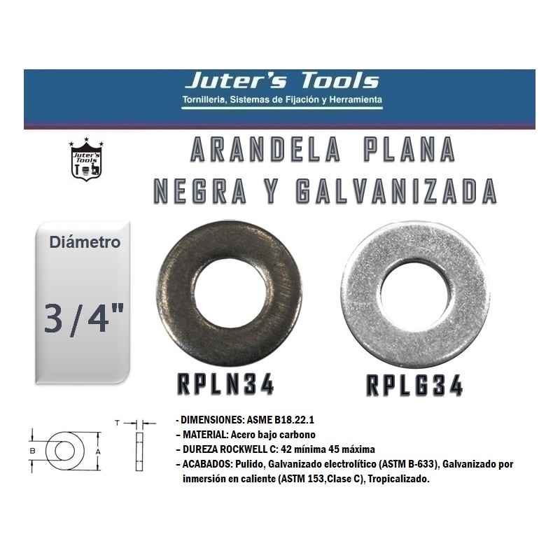 RPLG - RPLN 3/4" RONDANA PLANA