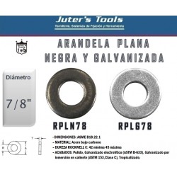 ARANDELA PLANA NEGRA o GALVANIZADA 7/8"