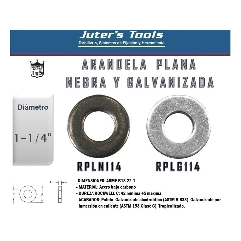 RPLG - RPLN 1-1/4" RONDANA PLANA