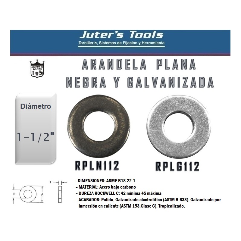 RPLG - RPLN 1-1/2" RONDANA PLANA