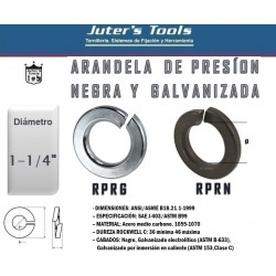 ARANDELA DE PRESÍON NEGRA Y GALVANIZADA  1-1/4"