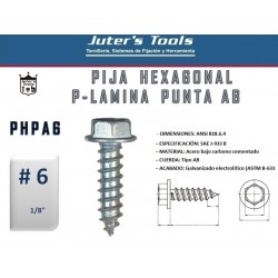 PIJA HEXAGONAL PARA LAMINA PUNTA AB #6