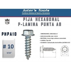 PIJA HEXAGONAL PARA LAMINA PUNTA AB #10