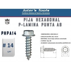 PIJA HEXAGONAL PARA LAMINA PUNTA AB #14