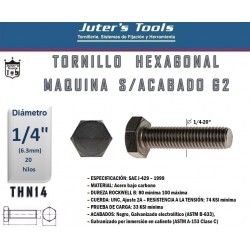 TORNILLO HEXAGONAL MAQUINA SAE G2 1/4-20" CUERDA CORRIDA