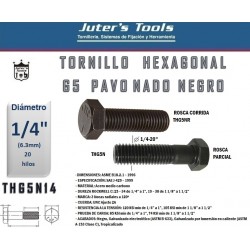 TORNILLO HEXAGONAL G5 PAVONADO NEGRO 1/4-20"